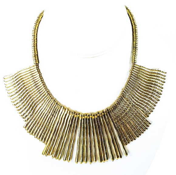 Erica Lyons Jewelry - Erica Lyons Statement Necklace Gold Tone